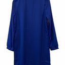 Tinley  Road Blue Long Sleeve Mini Dress Small Solid Holiday Blue Christmas Theme Photo 1