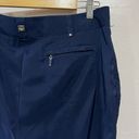 DKNYGOLF Capri Pant Sz 14 By Jamie Sadock Navy Stretch Pockets Loops Front Zip Photo 6