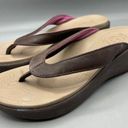 Crocs Women's  Brown Wedge Flip-Flops Size 6 Casual Summer Beach Photo 0