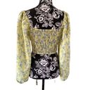 Kit + Sky Long Sleeve Floral Crop Top Vacation Beach Vacation Yellow Size XS Photo 2