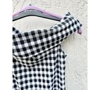 Beach Riot  Gingham Off-the-Shoulders One Piece Swimsuit Black/White Women's Sz S Photo 2