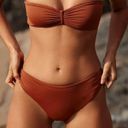 Free People NWT Toast Swim x  Signature Cinch Tube Bikini Top in Patina Brown M Photo 1