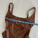 Gottex Viewpoint by  Womens Brown Reptile Print Scoop Back One Piece Swimsuit 6 Photo 4