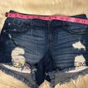 Harper  embroidery pocket distressed denim shorts sz 27 Photo 5