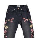 One Teaspoon  - Paradise Scallywags Floral Embroidered Jeans in Black Oak Photo 1