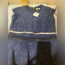 Rebecca Taylor M/L Navy Tweed Peplum Top - Never worn! Photo 7