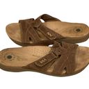 Earth Origins Leather Slides Sandals Shoes Brown Comfort 11 Flip Flops Photo 0