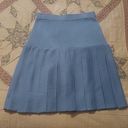 St. John  By Marie Gray Lt  Blue Santana Knit Drop Waist Pleated Skirt  size 12. Photo 0