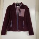 SOUL CYCLE maroon purple zip up fleece jacket size XS Photo 1