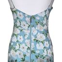 Alice + Olivia  Christina Forget Me Not Powder Blue Floral High Low Midi Dress Photo 8