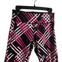 Tommy Hilfiger  Performance Leggings Womens M Pink Plaid Stretch Active Crop Photo 3