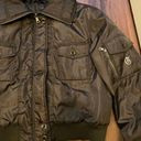 Guess Medium Cargo Y2K Style Embroidered Pocketed Zip Up Collared Puffer Jacket Photo 1