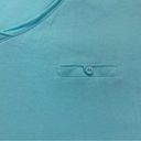 Eddie Bauer  V-neck Pocket T-shirt Size Large light blue aqua short sleeve tee Photo 5