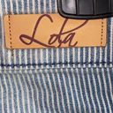 Bermuda Lola Jeans Pin Stripe Blue & White Amy LS Mid Rise  Shorts Photo 8