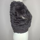 BCBGMAXAZRIA BCBG Dark Brown Rabbit‎ Fur Bolero Scrug Jacket Size M Photo 2