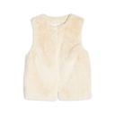 Topshop  Faux Fur Vest White LARGE SIZE 12 Open Glam Soft Ski Bunny NEW Photo 2