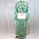 Shade & Shore  long sleeve green and white twist front maxi cover up size XL Photo 6