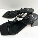 Marc Fisher  Sandals Womens Size 6.5 Black Leather Square Toe Block Heel Photo 2