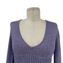 Alice McCALL  Metallic Knit Love Letters Knit Metallic Top Sweater Purple Size XS Photo 2