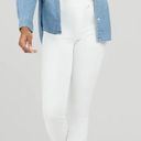 Spanx White High Waisted Shaping Stretch Denim Ankle Skinny Jeans NEW Photo 0