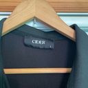 Cider Polo Collar Contrast Trim Button Jumpsuit Black Sz L Photo 5