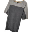 Talbots  Merino Wool Sweater Womens Color Block Sweater Dress Gray Petite S Photo 9