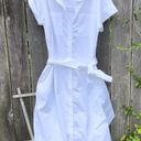 J.Crew NEW  White Cotton Shirt Dress M Photo 2