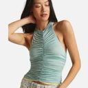 Pilcro NWT  Anthropologie Ruched Reversible Tank in Blue Green Size  Small Photo 2