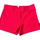 BCBGMAXAZRIA  Symon Cuffed Shorts Lipstick Red Size XS Women's Photo 0