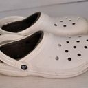 Crocs  Classic Lined Faux Fur Clogs White With Gray Lining Shoes Men 8 Women’s 10 Photo 0