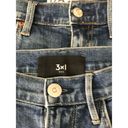 3x1  NYC Denim Shredded Crop Raw Hem Regular Fit Dark Wash Jeans Size 27 Photo 4