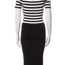 Le Superbe Jean Seberg Cutout Bodycon Dress Reversible Black & White Stripe sz S Photo 5