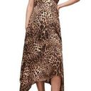 All Saints Gianna Kiku Leopard Animal Print Asymmetric Midi Dress Size 0 New Photo 0