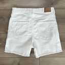 American Eagle  Curvy High Rise White Shortie Stretch Jean Shorts Size 2 Photo 3