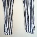 ONIA  Linen Blend White Gray Striped Cuffed Beach Pants women's size medium Photo 2