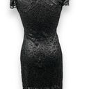 L'Agence L’AGENCE Black & Silver Sheer Floral Dress Photo 9