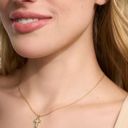 Kendra Scott Cross Gold Pendant Necklace in White Kyocera Opal Photo 1