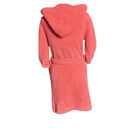 Barefoot Dreams  Cozychic Peachy Coral Bath Robe Hooded Size 1 EUC Kimono Cozy Photo 2