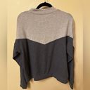 White Crow Women’s Buckle  turtle neck color block grey sweater Photo 5