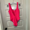 Decree  Hot Pink Textured Scoop Neck One Piece Swimsuit size L Photo 8