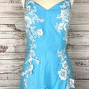 JJ's House New Formal Sky Blue Flower Floral Lace Overlay Mesh Prom Wedding Gown Maxi Dress Photo 2