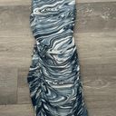 Et Clet Blue And White Swirl Mini Dress Photo 1