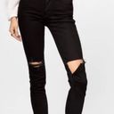 RE/DONE NWT  90s High Rise Loose In Jet Black With Rips Photo 0