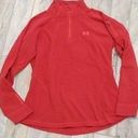 Under Armour  women's medium red fleece 1/4 zip pullover Photo 0