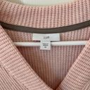 J.Jill  Pink Waffle Knit Henley Pullover V-neck Sweater Photo 3