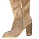 sbicca  Gusto Boots Leather Over the Knee 7 Chunky Heel Western Boho Prairie Tie Photo 4