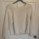 Francesca's White Chenille Sweater Size Large Photo 2