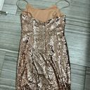 Lulus NWT Lulu’s ‘Bring It’ Rose Gold Sequin Body-con Mini Dress- Size Small Photo 4