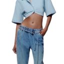 ZARA  Cropped Blue Top(Size Medium) Photo 2