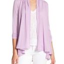 Gibson  Claire Lavender Ribbed Open Front Cardigan Photo 0